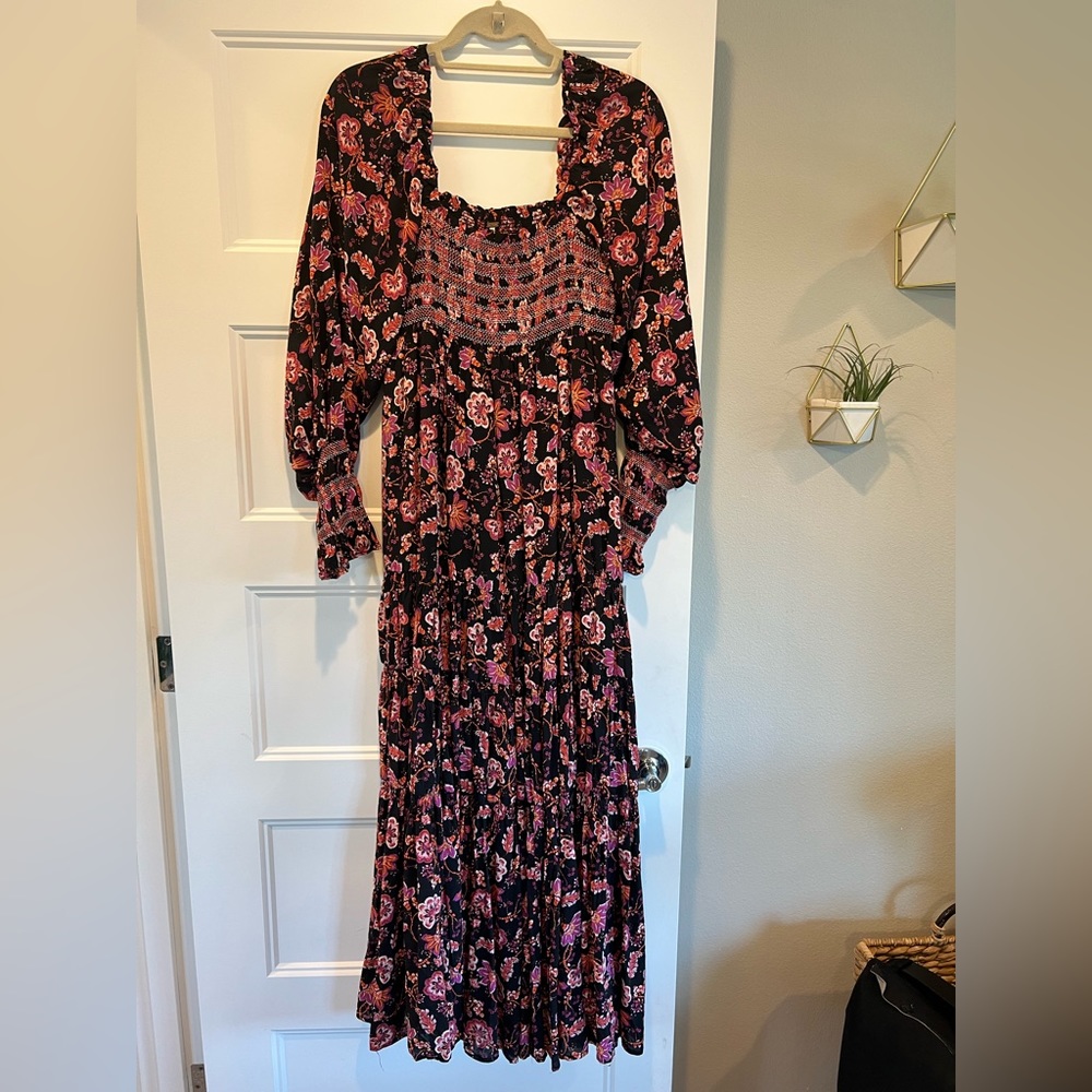 Free People Printed Peasant Dress